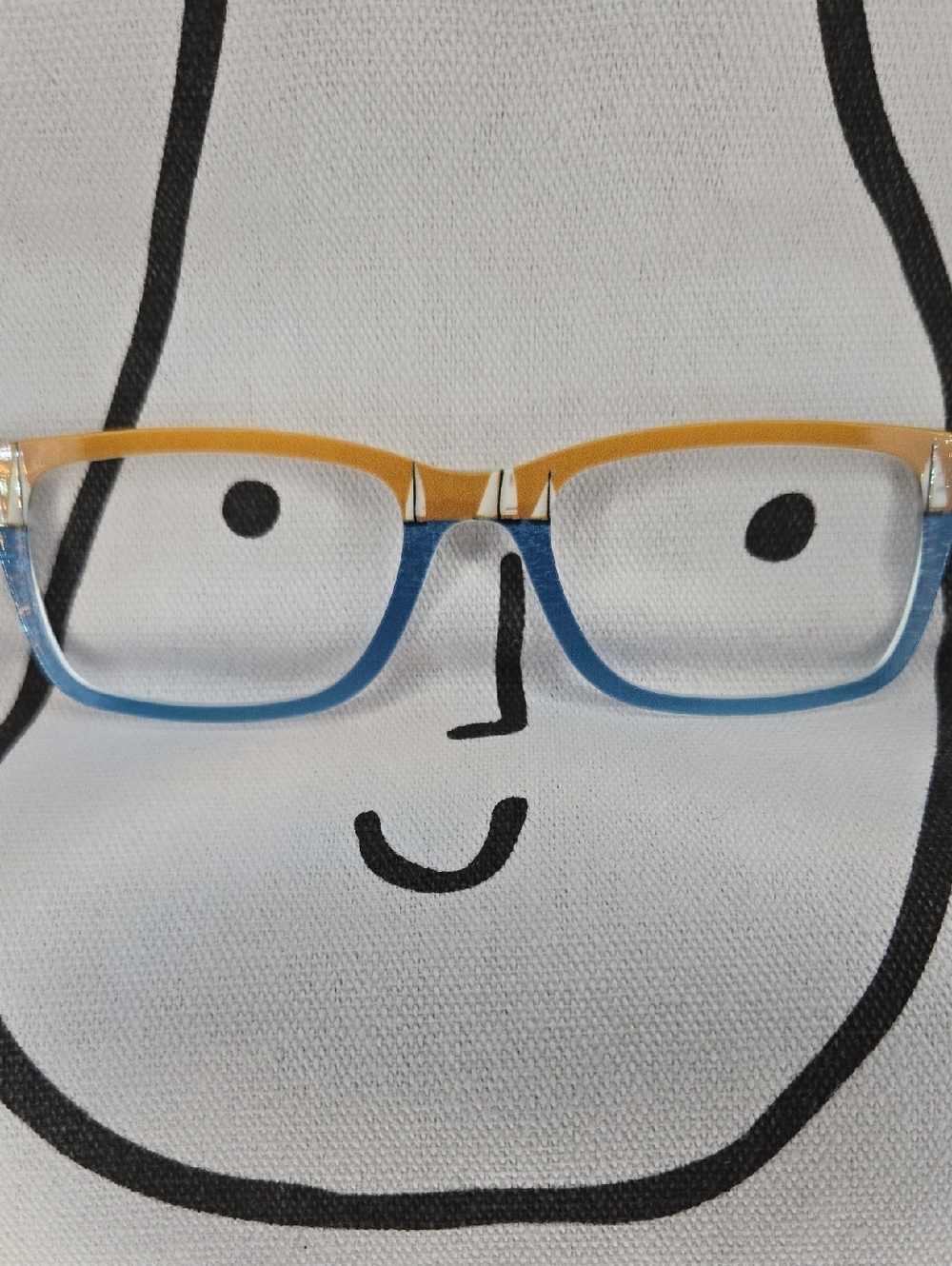 Two-Tone Blue and Yellow Sailboat Magnetic Glasses top